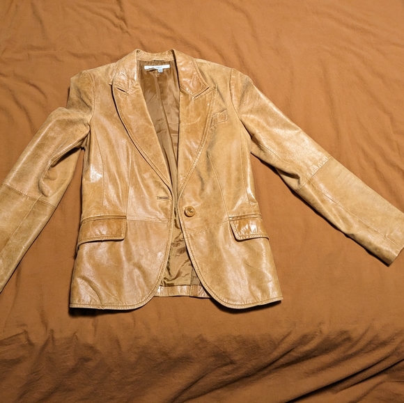 Leather zara blazer y2k style - Picture 1 of 2
